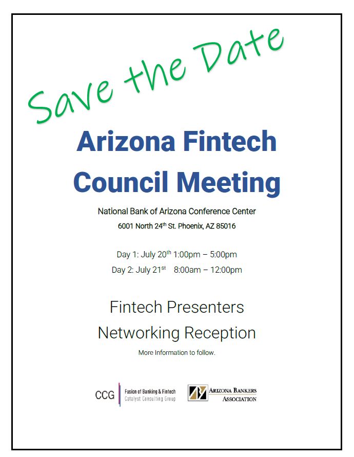 Save the Date - Arizona Fintech Council Meeting